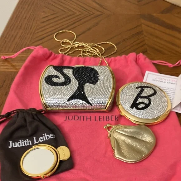 JUDITH LEIBER EXTREMELY RARE ICONIC EVENING BAG , COMPACT, COIN PURSE , MIRROR, - Picture 13 of 13